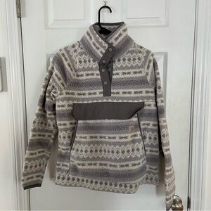 Women’s Carhartt Relaxed Fit Fleece Quarter-Snap Pullover - Size Small